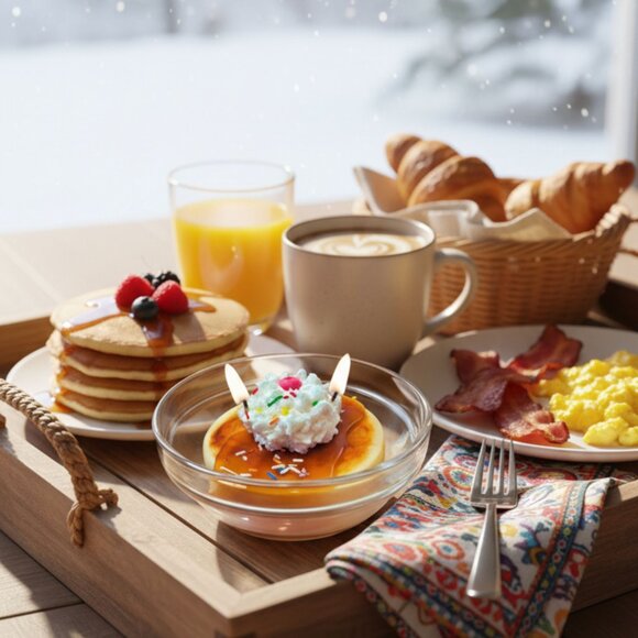 Cafe Delights Birthday Cake Pancakes Scented Soy Wax Candle - Picture 3 of 10